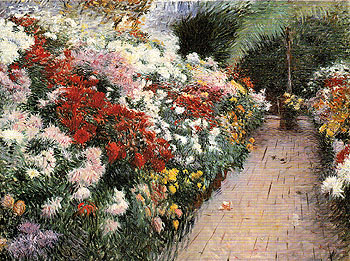 Chrysanthemums 1888 - Dennis Miller Bunker reproduction oil painting