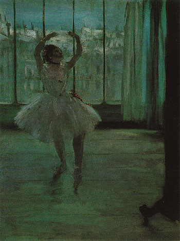 Ballerina in Pose for a Photographer 1875 - Edgar Degas reproduction oil painting