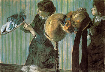 Milliners 1882 - Edgar Degas reproduction oil painting