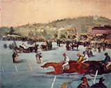 Racecourse in the Bois de Boulogne 1872 - Edouard Manet reproduction oil painting
