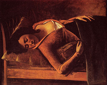 Sleeping Girl 1943 - Balthus reproduction oil painting