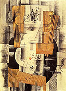 Composition with the Ace of Clubs 1913 - Georges Braque reproduction oil painting