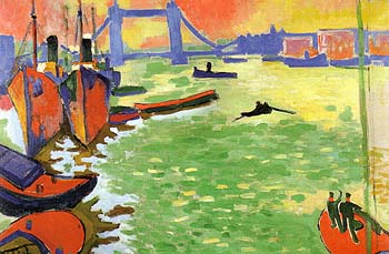 The Thames and Tower Bridge c1906 - Andre Derain reproduction oil painting