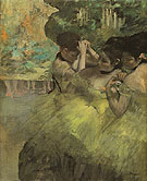 Yellow Dancers In the Wings c1874 - Edgar Degas reproduction oil painting