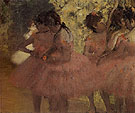 Dancers in Red Skirts c1884 - Edgar Degas reproduction oil painting