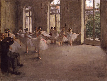 The Rehearsal c1873 - Edgar Degas reproduction oil painting