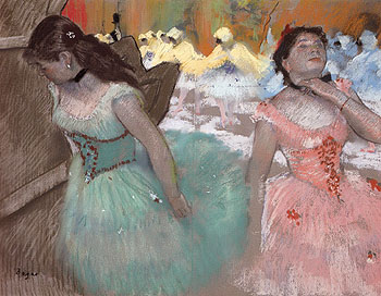 The Entrance of the Masked Dancers c1884 - Edgar Degas reproduction oil painting