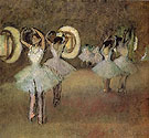Dance Rehearsal in the Foyer of the Opera 1895 - Edgar Degas reproduction oil painting