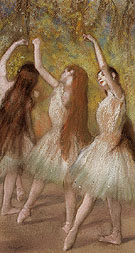 Green Dancers c1885 - Edgar Degas reproduction oil painting
