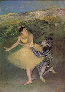 Harlequin and Columbine c1900 - Edgar Degas reproduction oil painting