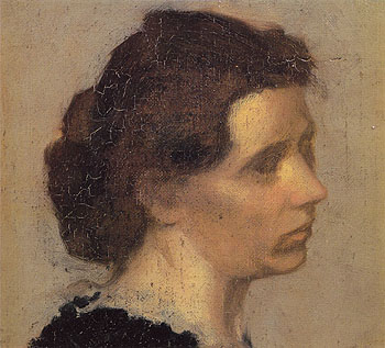 Head of a Woman c1875 - Edgar Degas reproduction oil painting