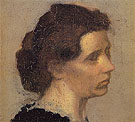 Head of a Woman c1875 - Edgar Degas reproduction oil painting