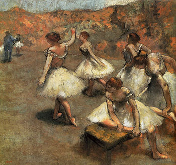 Dancers on the Stage c1889 - Edgar Degas reproduction oil painting