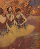 Three Dancers in Yellow Skirts c1899 - Edgar Degas reproduction oil painting