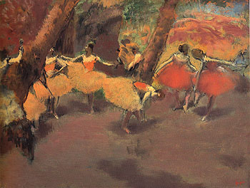 Before the Performance c1895 - Edgar Degas reproduction oil painting