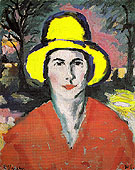 Woman in a Yellow Hat 1908 - Kasimir Malevich reproduction oil painting