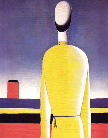 Complex Premonition Bust in a Yellow Shirt c1928 - Kasimir Malevich reproduction oil painting