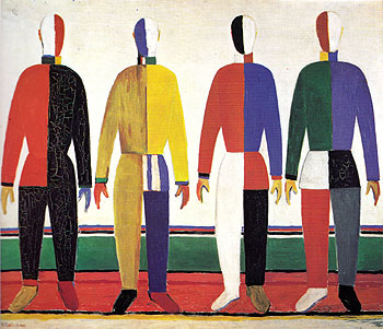 Sportsmen c1928 - Kasimir Malevich reproduction oil painting