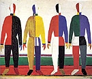 Sportsmen c1928 - Kasimir Malevich