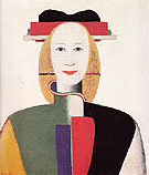 Girl with Ornamental Comb c1932 - Kasimir Malevich