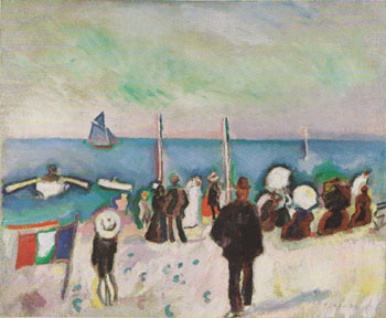 La Plage de Sainte Adresse 1906 - Raoul Dufy reproduction oil painting