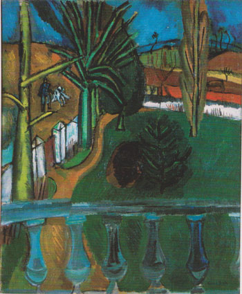 Paysage au Chasseur 1908 - Raoul Dufy reproduction oil painting