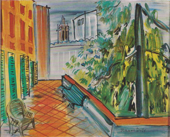 Le Jardin a Caldas de Montbuy au Soleil c1945 - Raoul Dufy reproduction oil painting