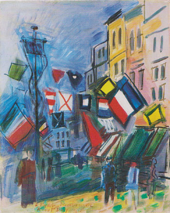 Flage 14th of July 1950 - Raoul Dufy reproduction oil painting