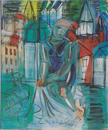 Baigneuse au Havre 1935 - Raoul Dufy reproduction oil painting