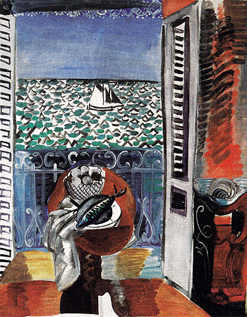 View Through a Window Nice c1920 - Raoul Dufy reproduction oil painting