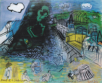 Sainte Adresse Le Cargo Noir 1951 - Raoul Dufy reproduction oil painting