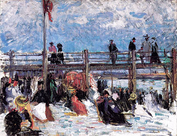 Beach Scene with Pier 1901 - Raoul Dufy reproduction oil painting