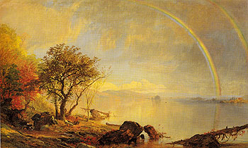 Dawn of Morning Lake George 1868 - Jasper Francis Cropsey reproduction oil painting