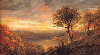 Greenwood Lake 1870 - Jasper Francis Cropsey reproduction oil painting