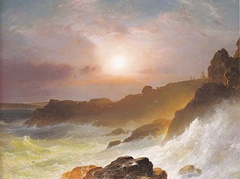 Coast Scene Mount Desert 1863 - Frederic E Church reproduction oil painting