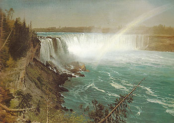 Niagara c1869 - Albert Bierstadt reproduction oil painting