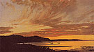 Sunset Bar Harbor 1854 - Frederic E Church reproduction oil painting