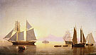 Becalmed off Halfway Rock 1860 - Fitz Hugh Lane reproduction oil painting