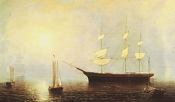 Starlight in Fog 1860 - Fitz Hugh Lane reproduction oil painting
