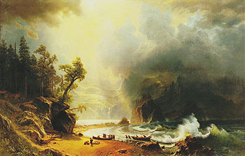 Puget Sound on the Pacific Coast 1870 - Albert Bierstadt reproduction oil painting