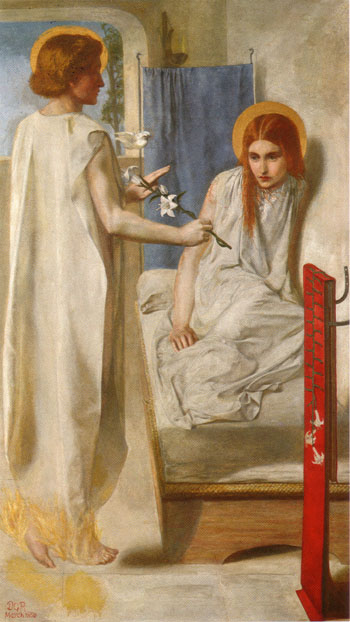 Ecce Ancilla Domini - Dante Gabriel Rossetti reproduction oil painting
