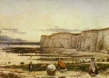 Pegwell Bay a Recollection of October 5th 1858 - William Dyce reproduction oil painting