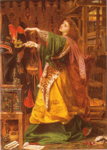 Morgan le Fay 1864 - Frederick Sandys reproduction oil painting