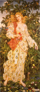 Flora the Goddess of Blossoms and Flowers c1880 - Evelyn de Morgan