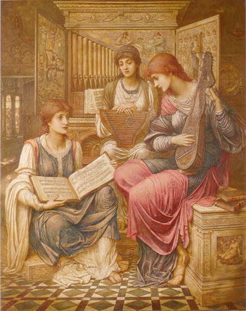 The Gentle Music of a Byegone Day 1890 - John Mellhuish Strudwick reproduction oil painting