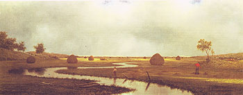 Marshfield Meadows c1878 - Martin Johnson Heade reproduction oil painting