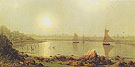 York Harbor Coast of Maine 1877 - Martin Johnson Heade reproduction oil painting