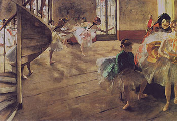 The Rehearsal c1874 - Edgar Degas reproduction oil painting