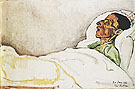 The Dying Woman Valentine Gode Darel 1915 - Ferdinand Hodler reproduction oil painting