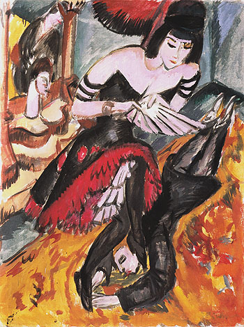 Pantomime Reimann The Dancers Revenge 1912 - Ernst Kirchner reproduction oil painting